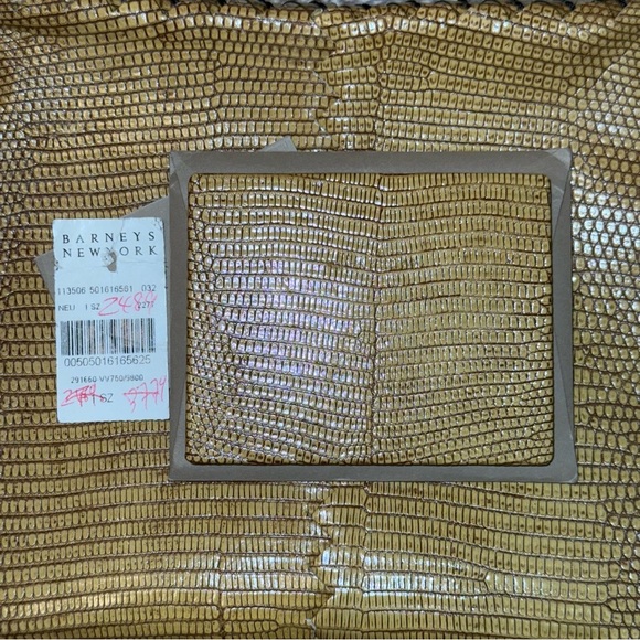 Bottega Veneta Lizard Shoulder Bag With Matching Compact Mirror One Size - Picture 12 of 15